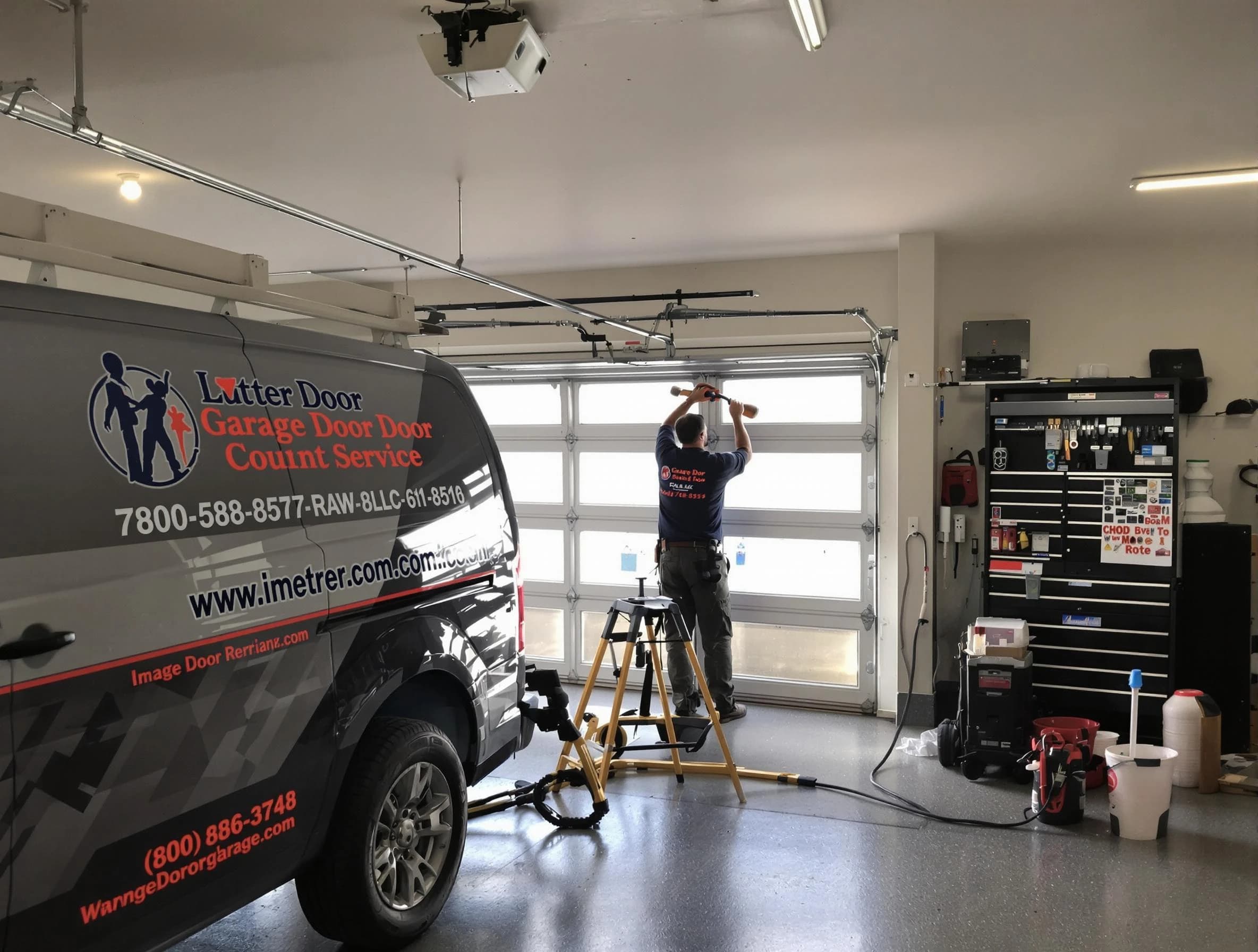 Montgomery Garage Door Repair rapid response team performing same-day repair in Montgomery