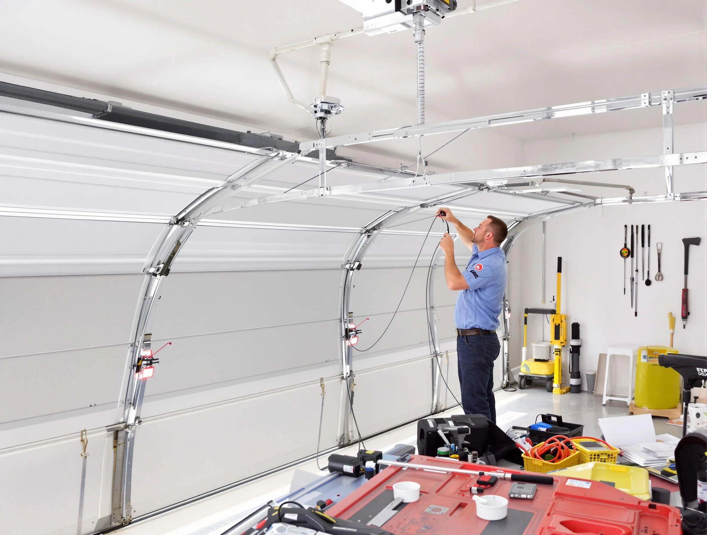 Garage door cable repair service by Montgomery Garage Door Repair in Montgomery